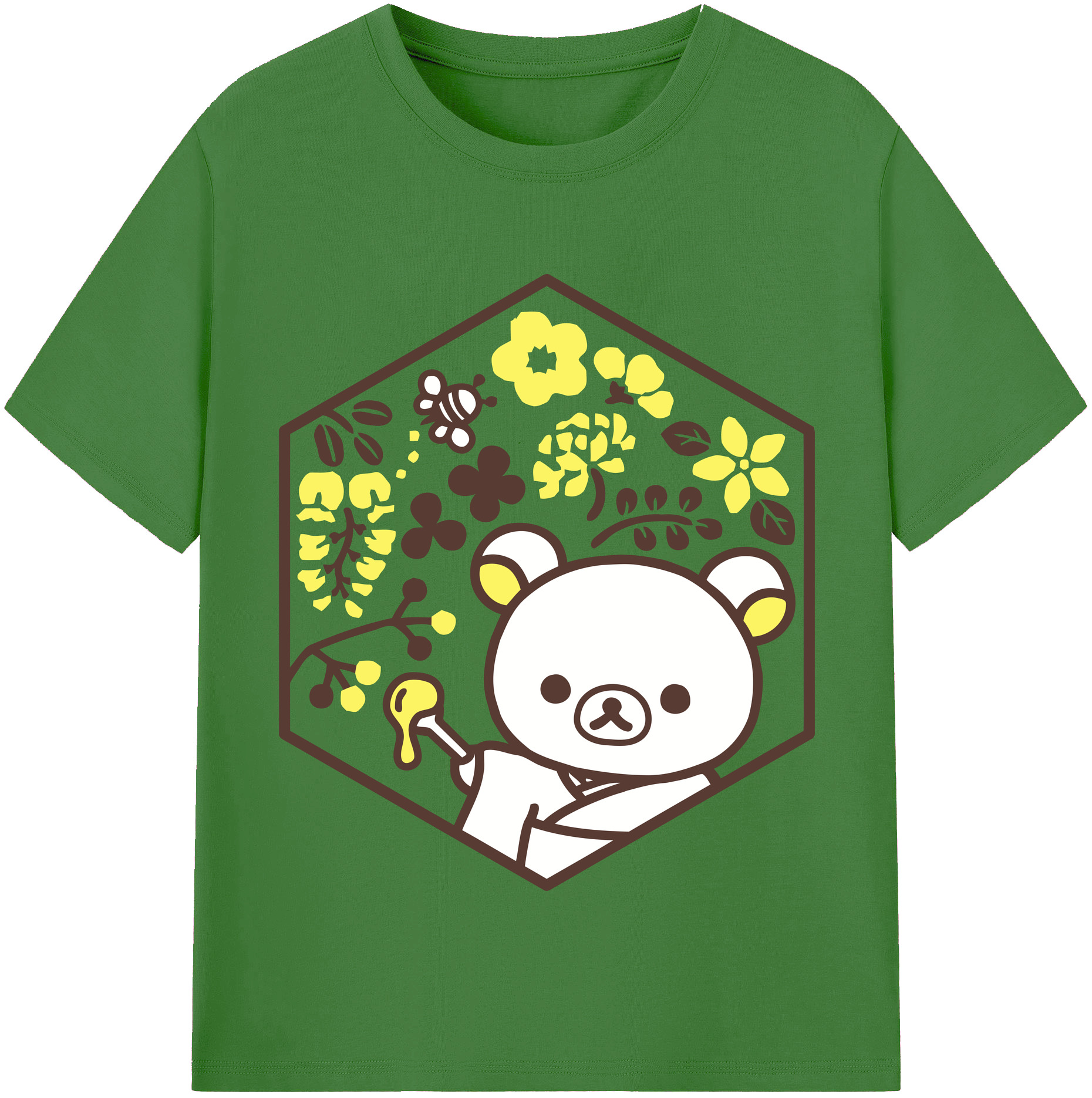 （画像用） リラックマ リラックマ キイロイトリ Rilakkuma Korilakkuma Kiiroitori レディースカジュアルプリントTシャツ（綿100％）